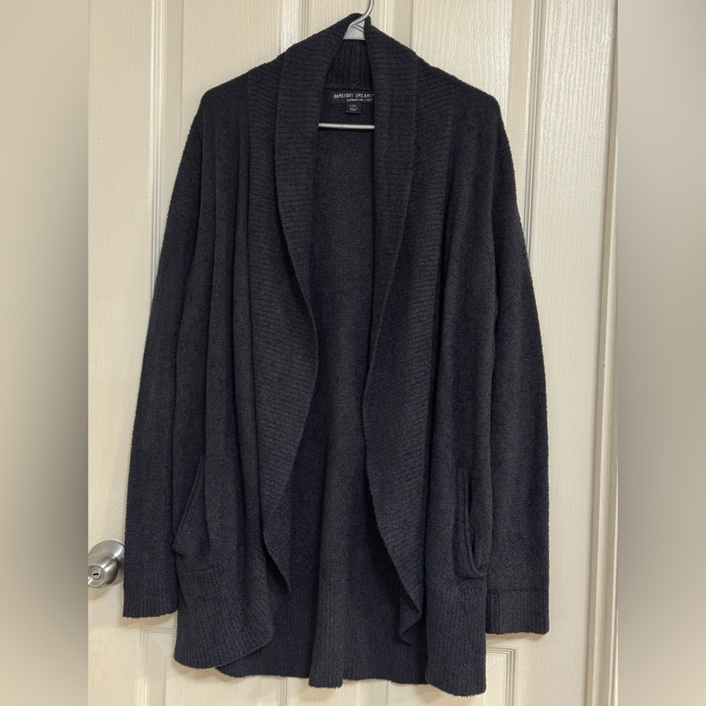 Barefoot Dreams Bamboo Chic Lite Cardigan | Style 452 | L/XL | Navy Blue - Picture 2 of 8